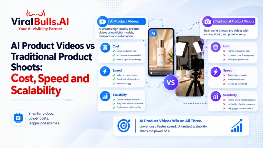 AI Product Videos vs Traditional Product Shoots: Cost, Speed and Scalability